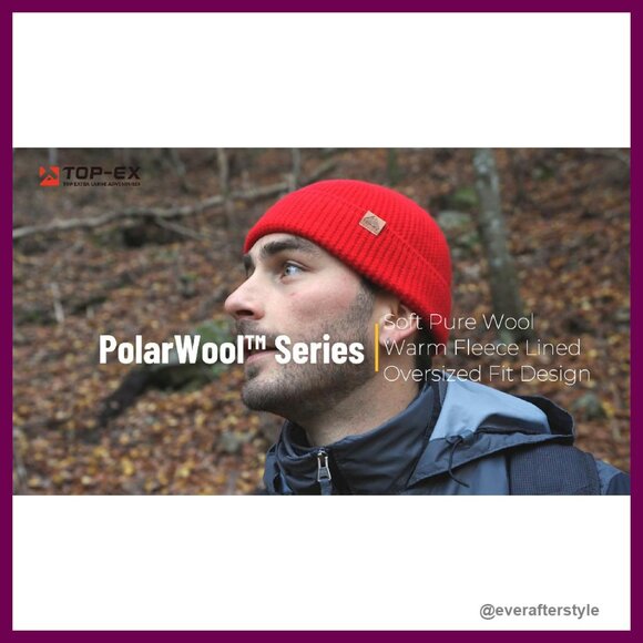 Merino Wool Fisherman Beanie Soft Warm Unisex Classic Trawler Cap Winter